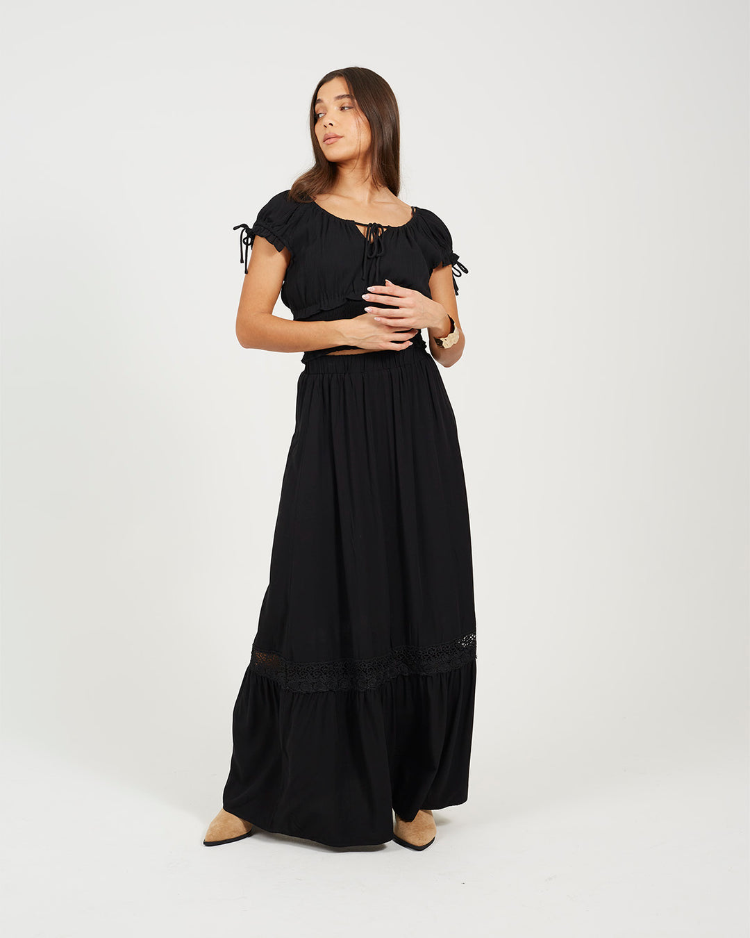 Falda Hippy Black