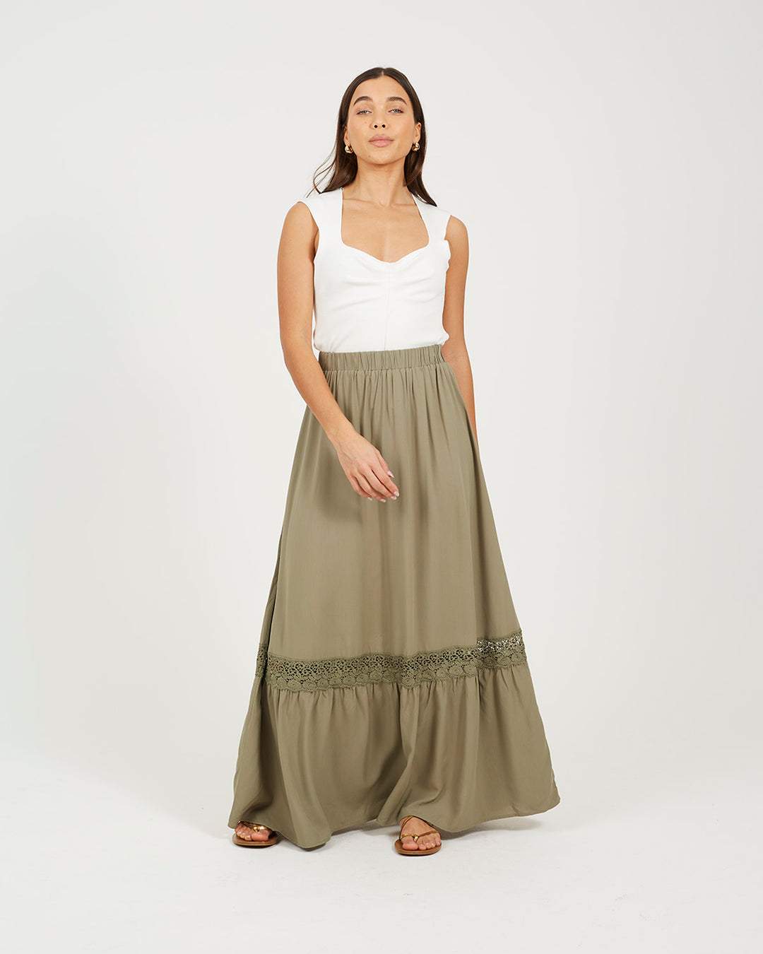 Falda Hippy Khaki