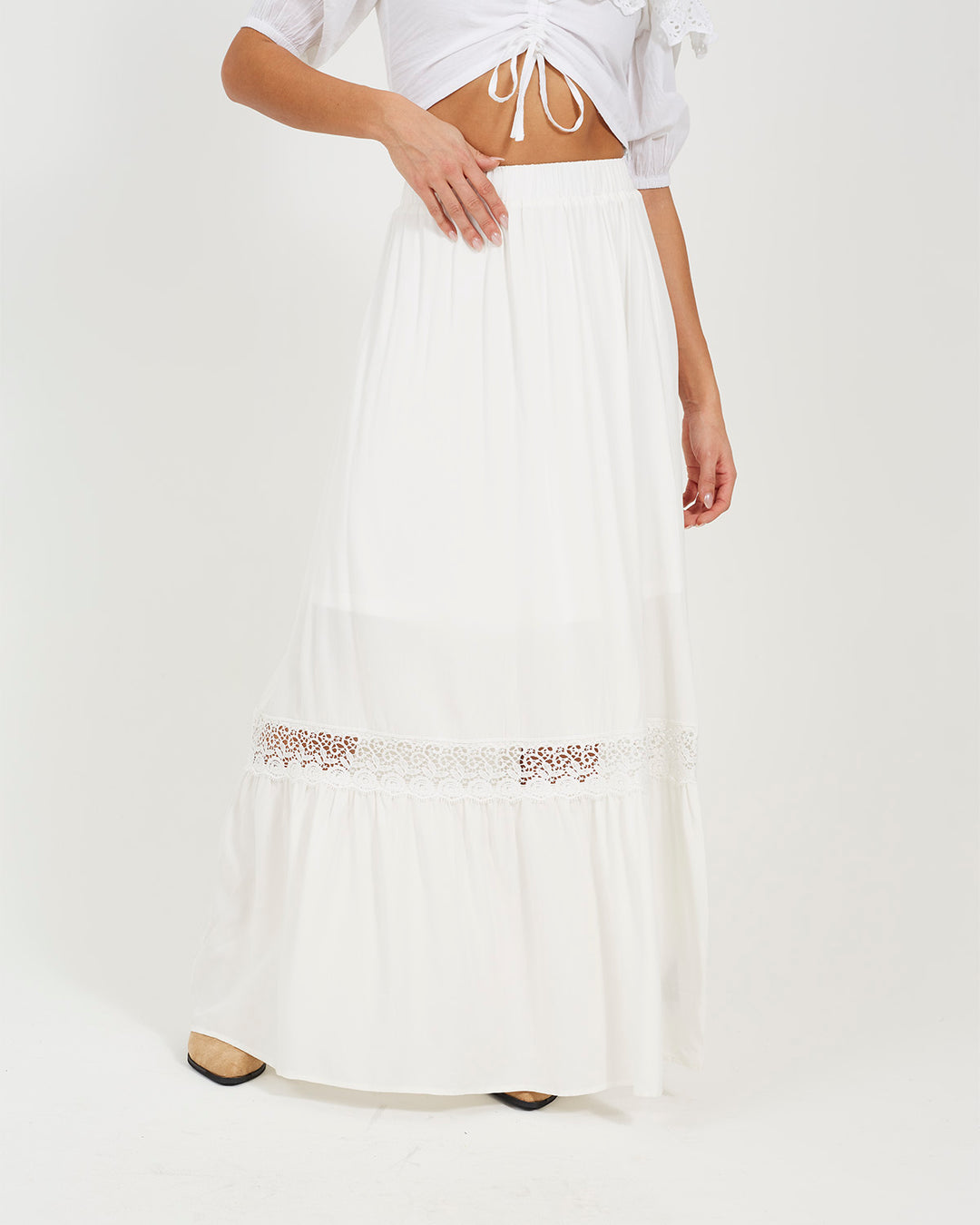 Falda Hippy White