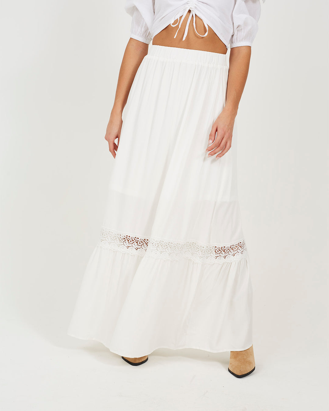 Falda Hippy White
