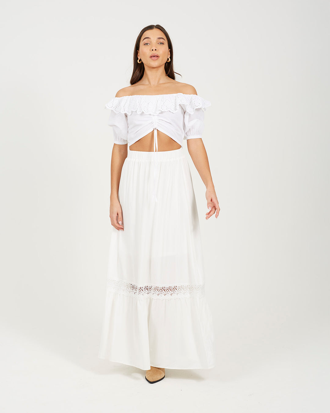 Falda Hippy White