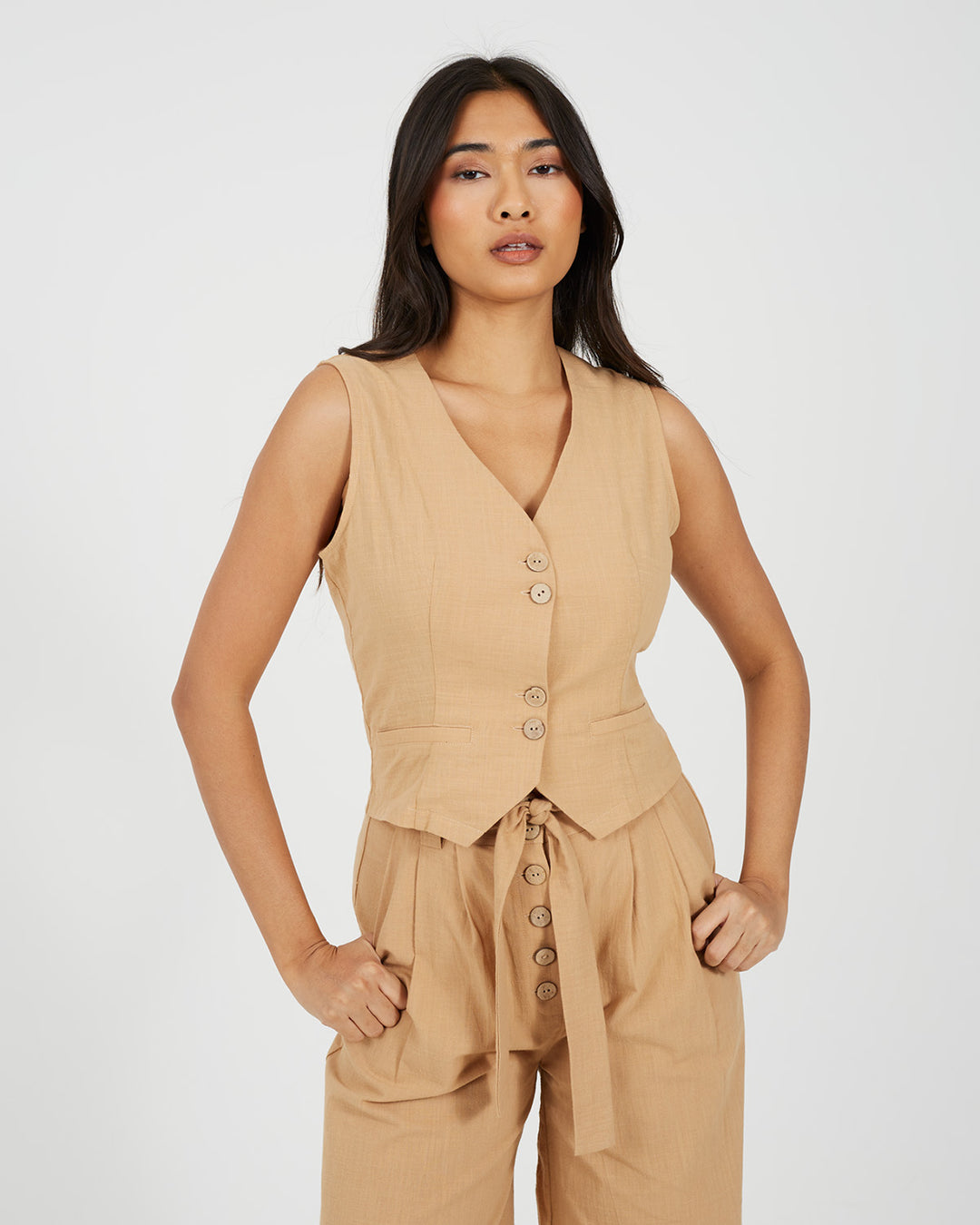 Chaleco Chal Beige