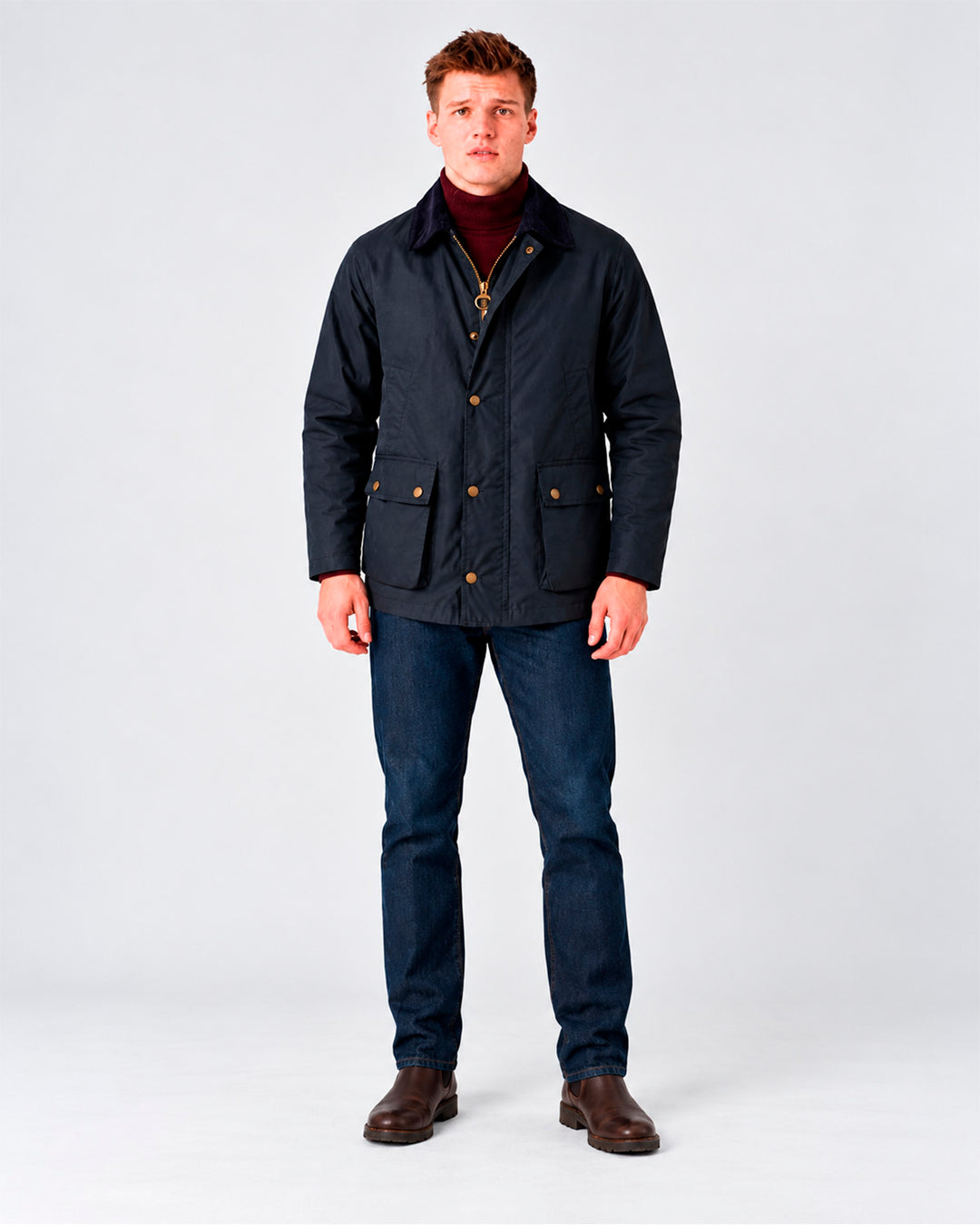 Wax jacket hombre navy