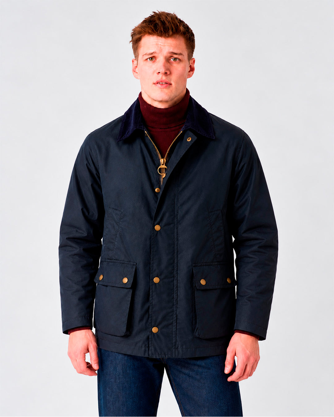 Wax jacket hombre navy