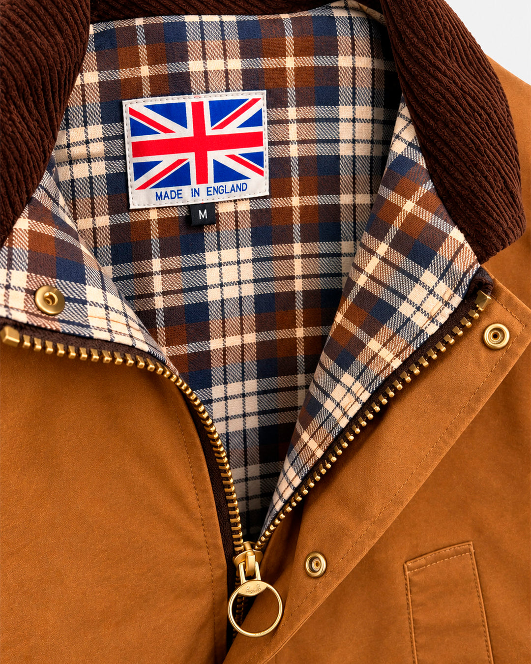 Wax jacket hombre Camel