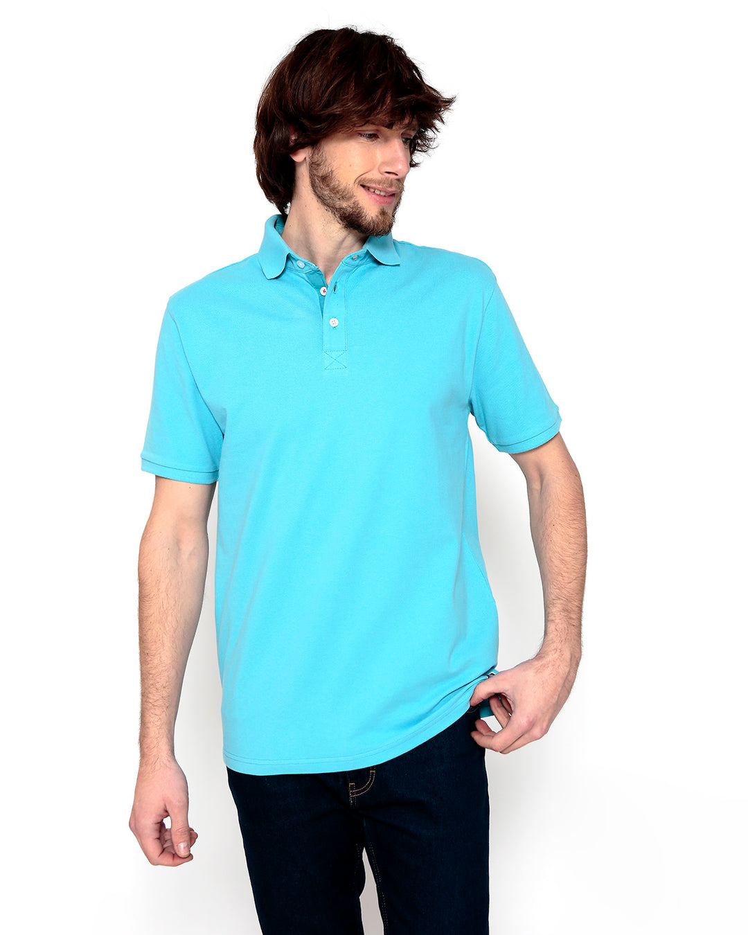 Polo Liso Turquoise