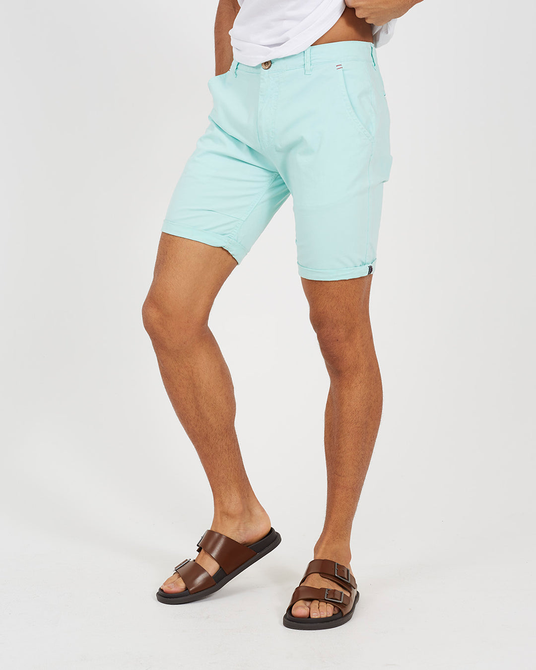 Short Plain Aqua