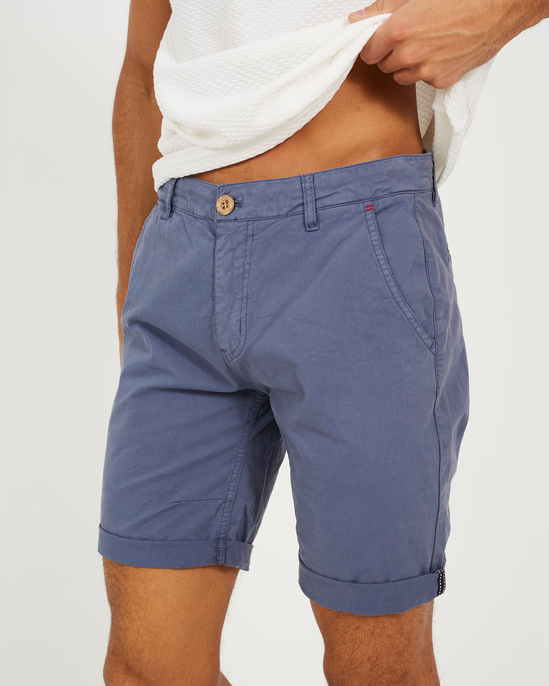 Short Plain Blue