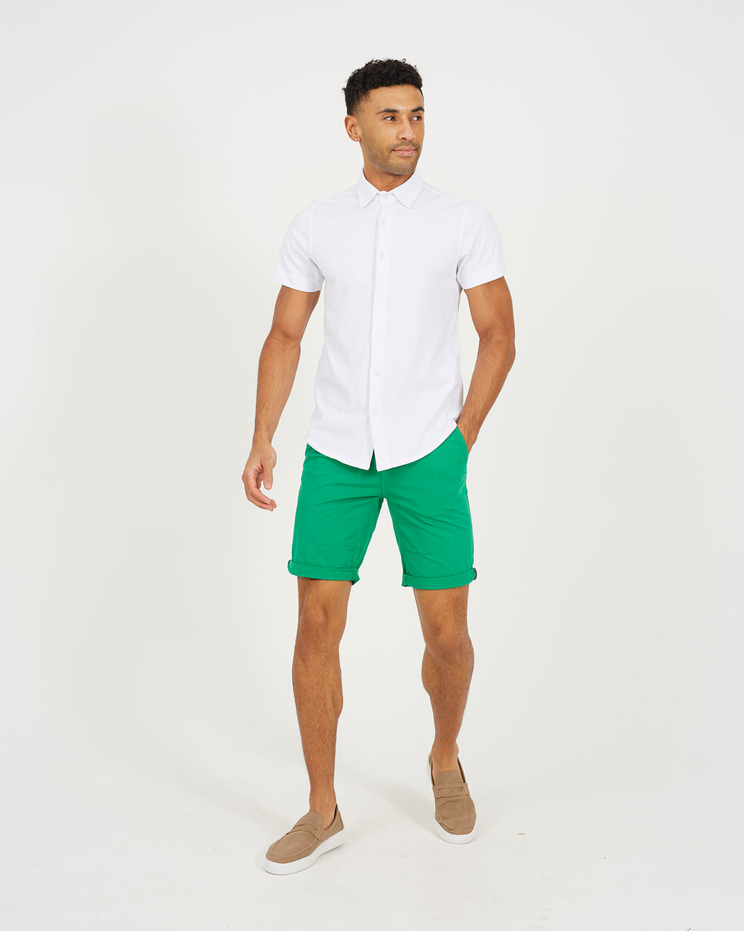 Short Plain Deep Mint