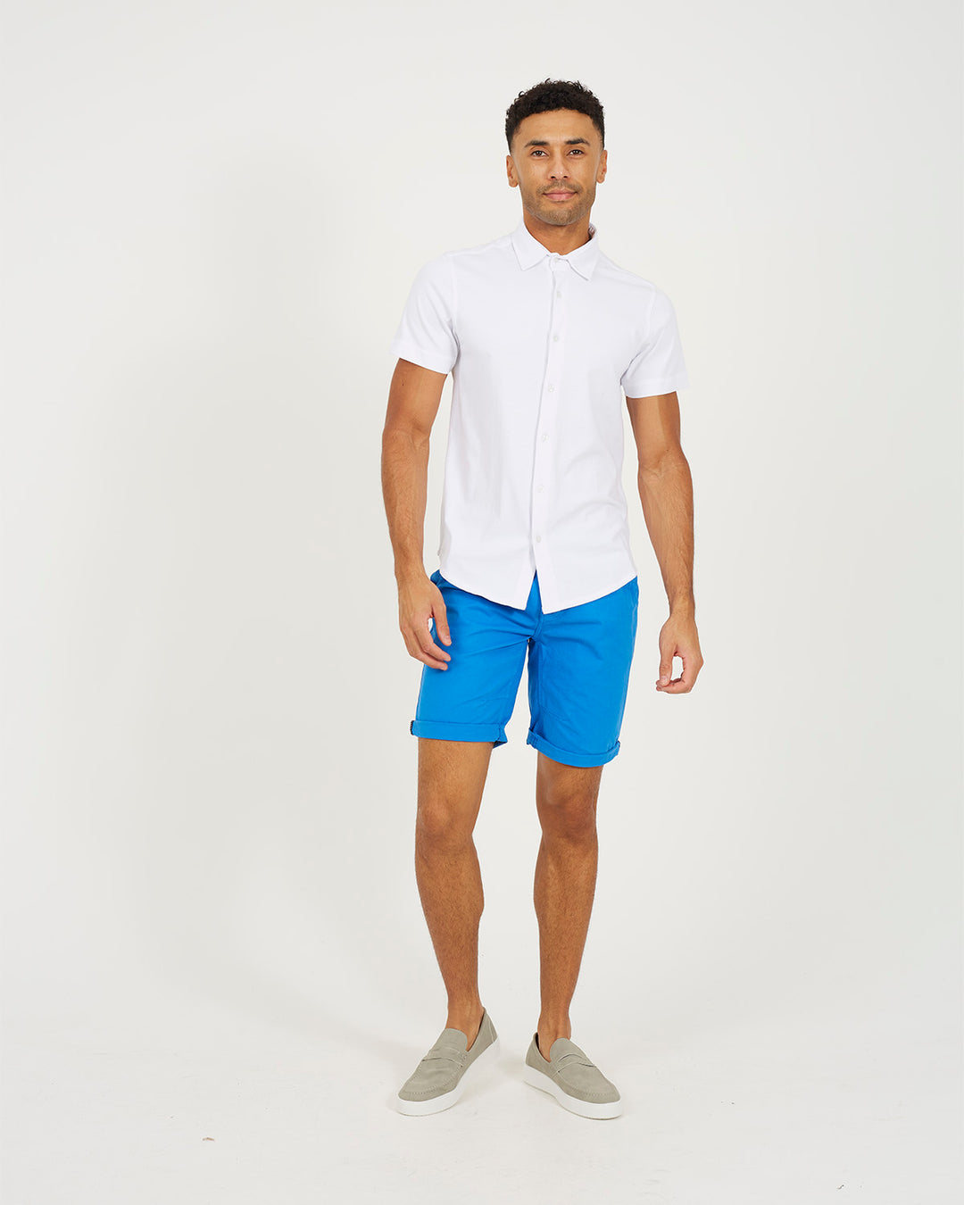Short Plain Deep Blue