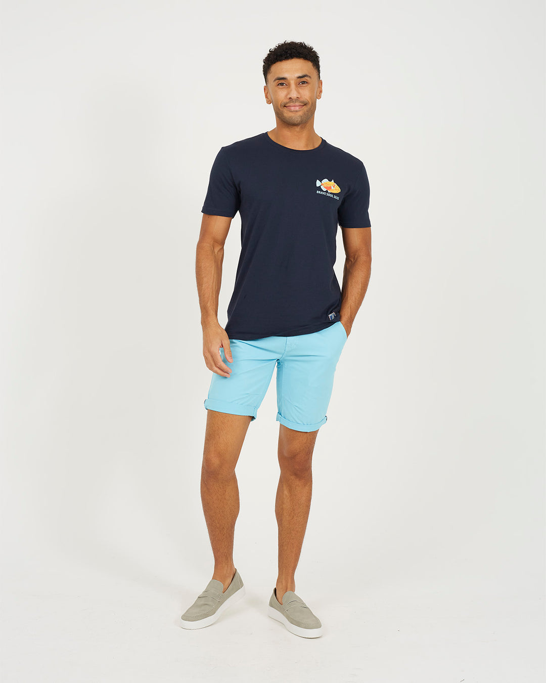Short Plain Light Blue