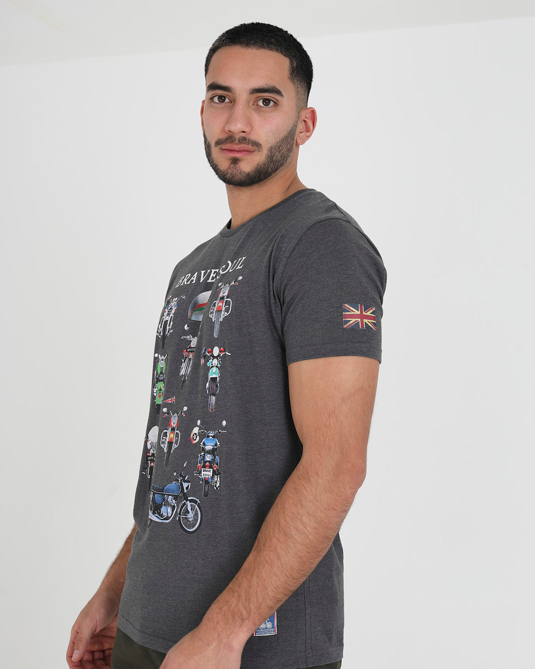 Camiseta Moto Charcoal